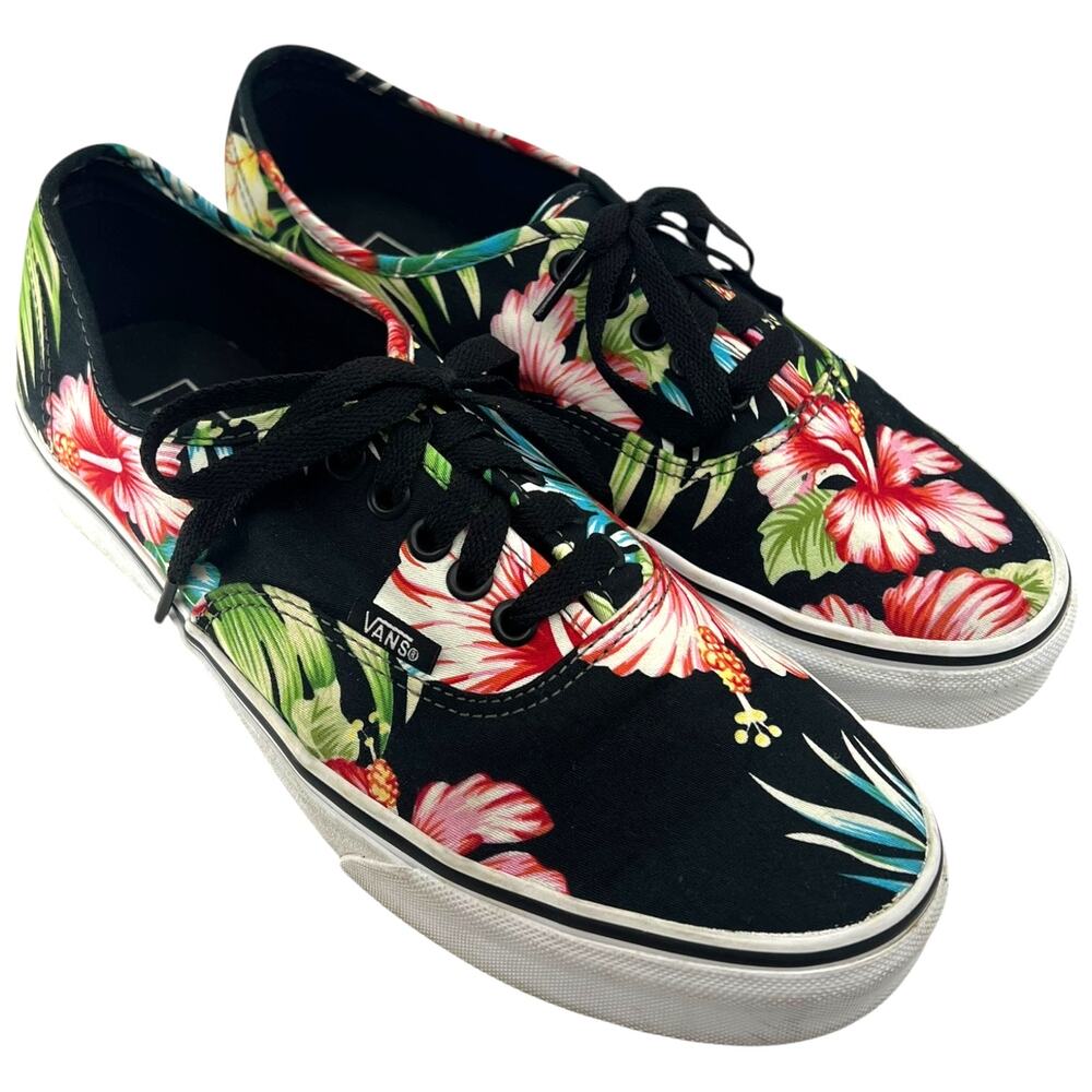 Vans Authentic Tropical Floral Print Sneakers Streetwear - Women’s 10 Men’s 8.5